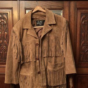 Leather Gallery Fringe Jacket Men's Large.